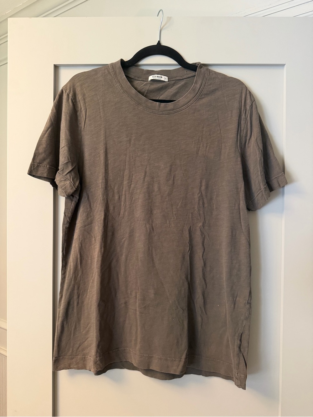 Buck Mason Men's Crew Neck T-Shirt in Taupe